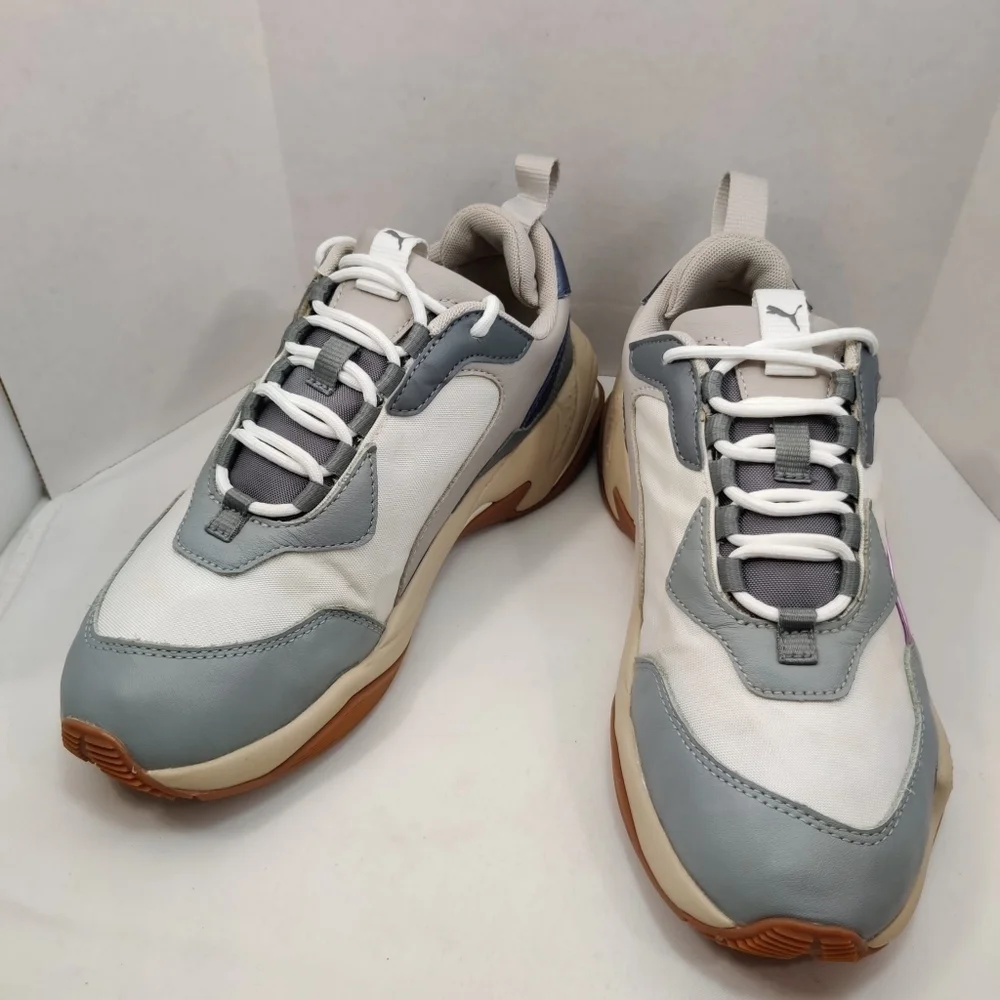 PUMA Running Sneakers Thunder Electric Chunky Grey Pink Leather Women's Sz‎ 6.5